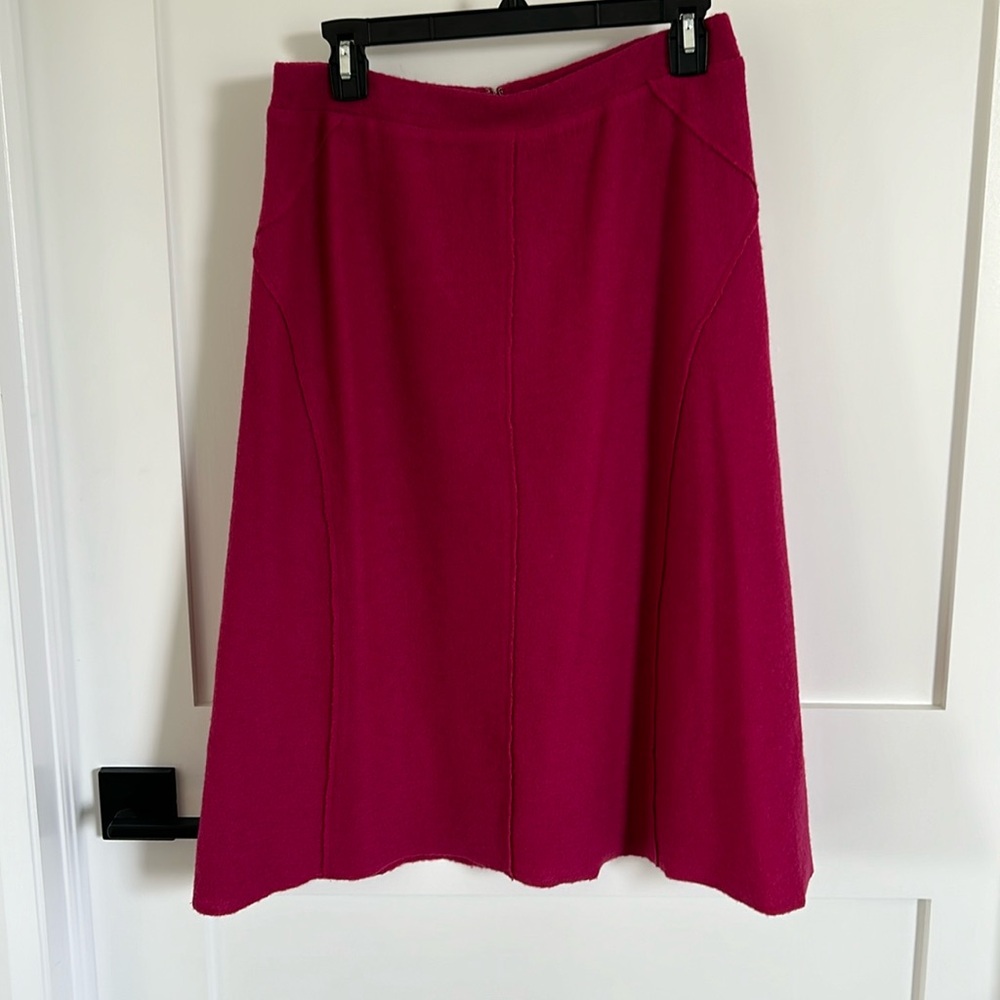 Eric Alexandre lightweight boiled wool fucshia skirt, matches jacket in closet